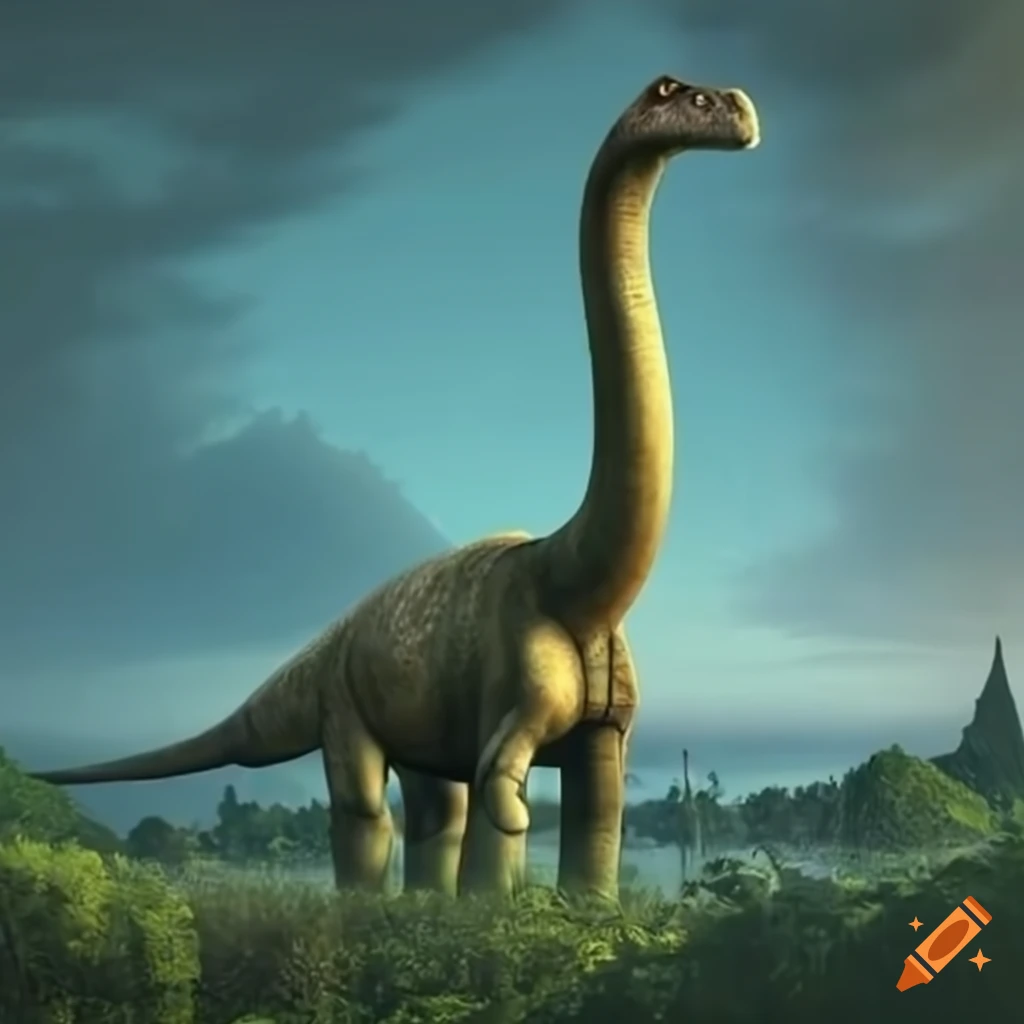 Image Of A Brachiosaurus In A Jungle On Craiyon