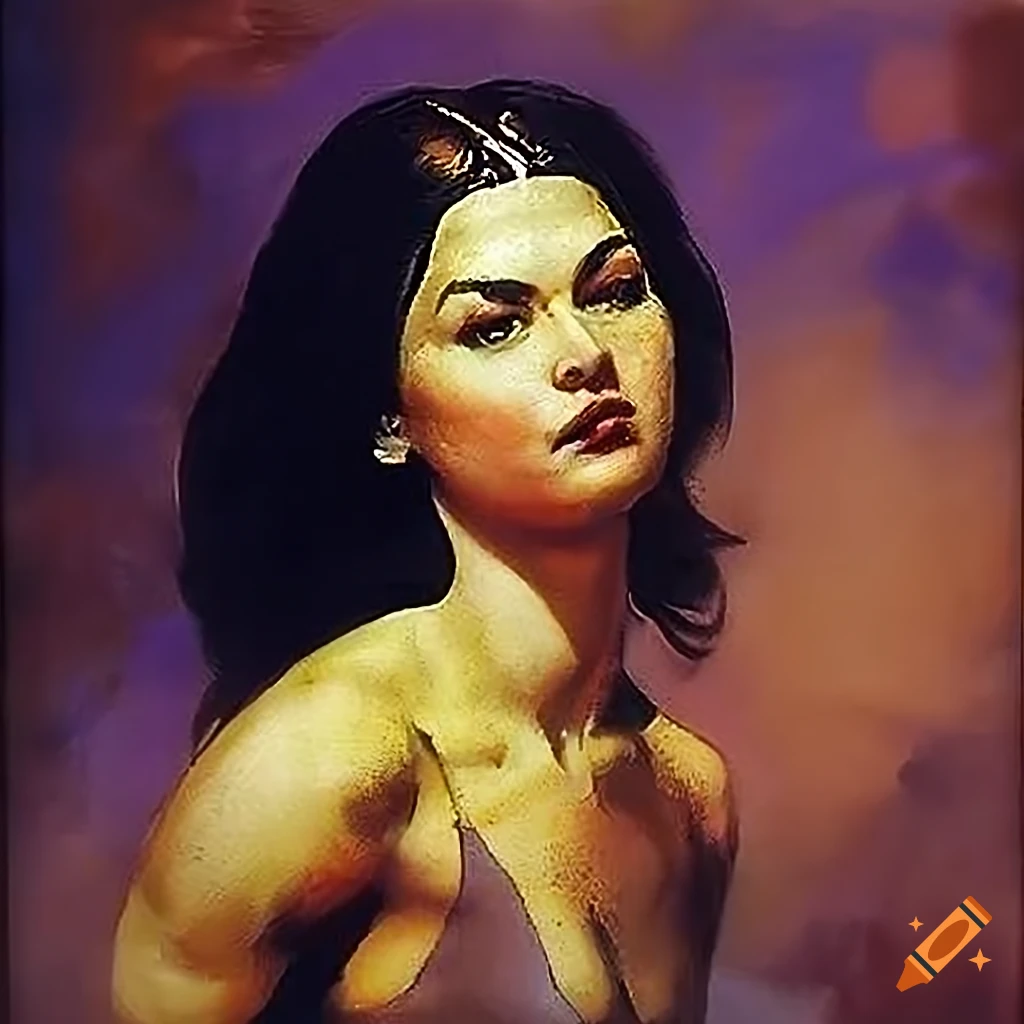 figure study of a young fantasy girl by Frazetta
