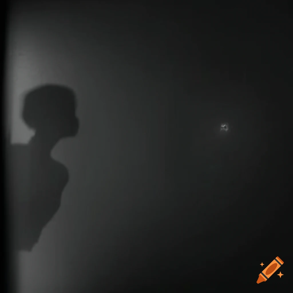 Digital art of a mysterious figure and a computer screen on Craiyon