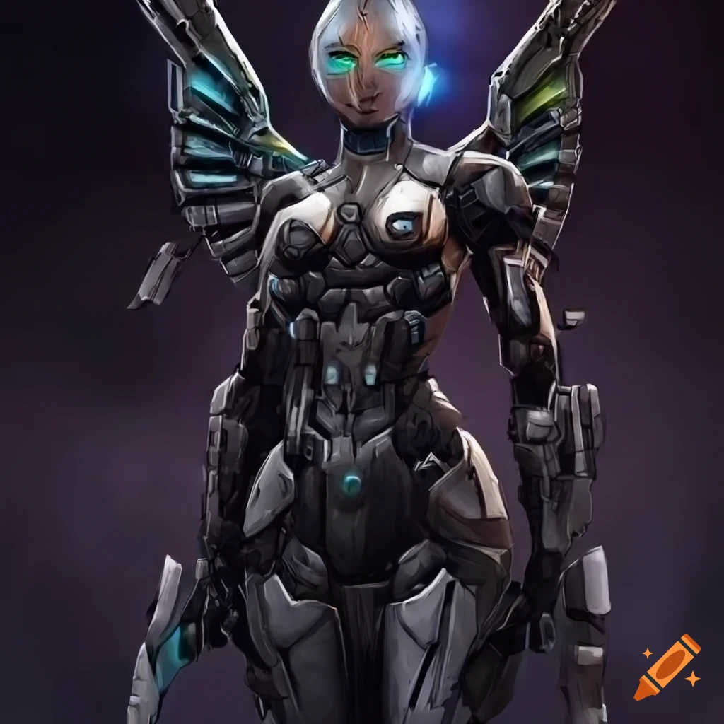 Woman with Futuristic Armor Together with a Combat Robot, Near a Space  Base, 3d Illustration Stock Illustration - Illustration of science, combat:  162033092