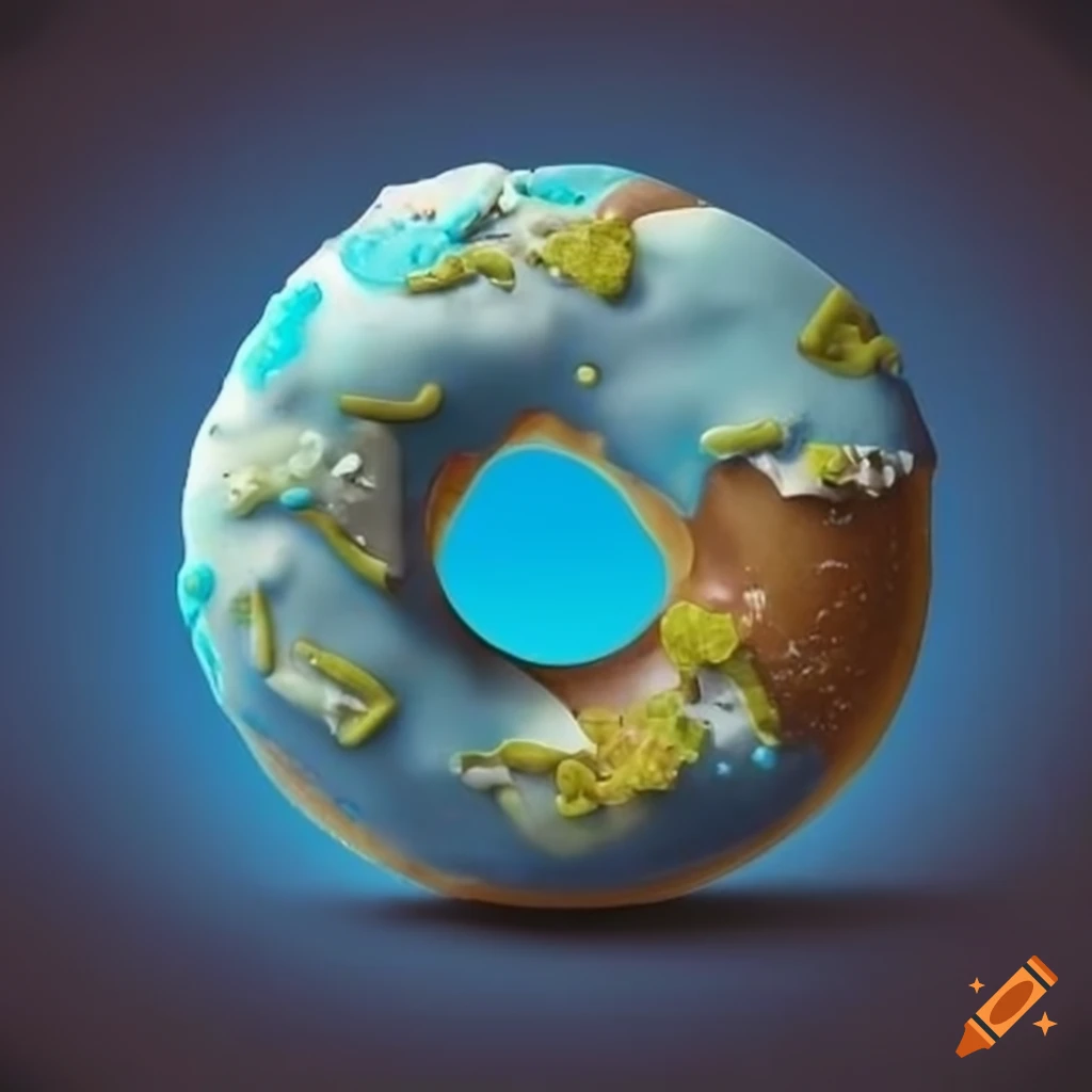 Donut-shaped earth artwork on Craiyon