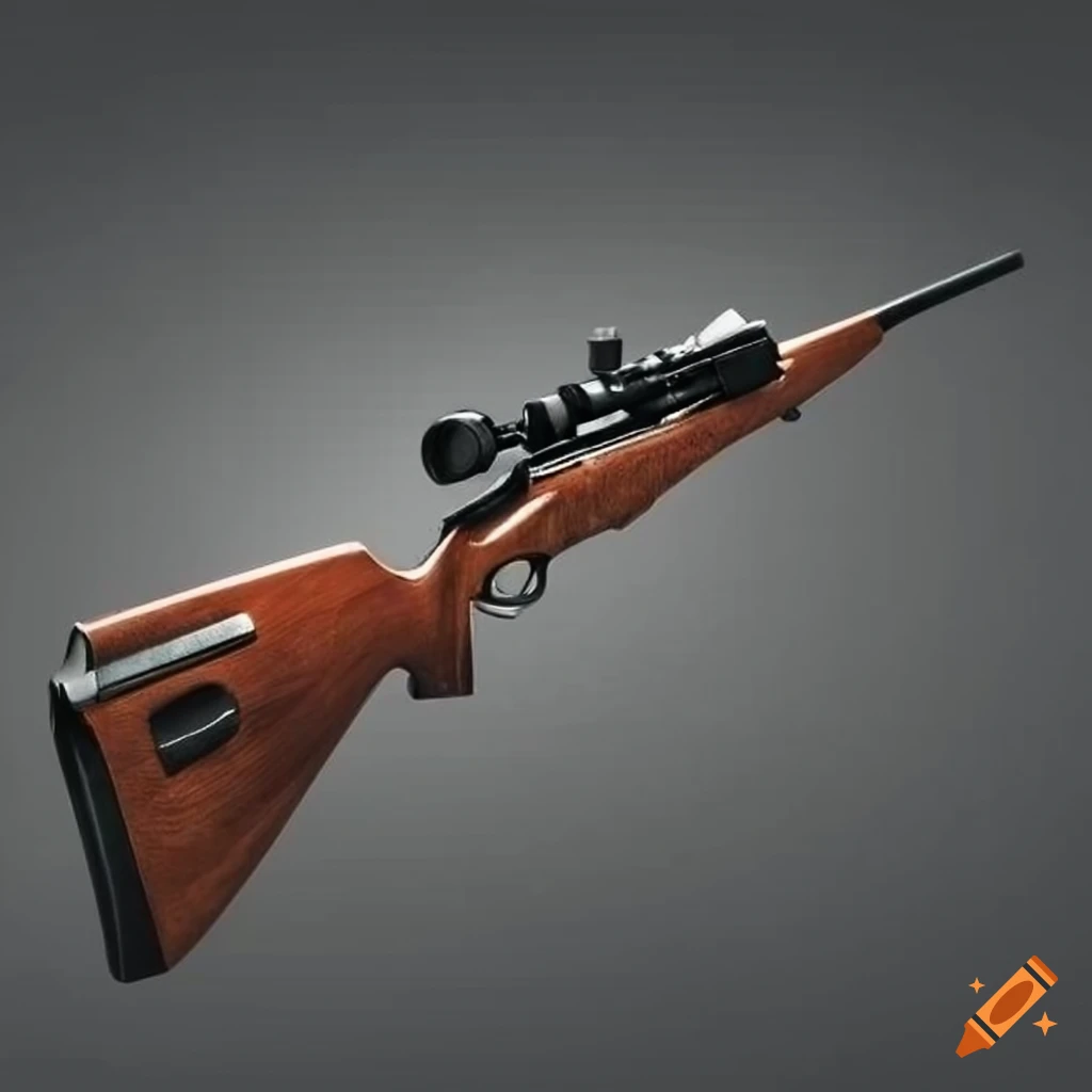 Boltaction hunting sniper rifle on Craiyon