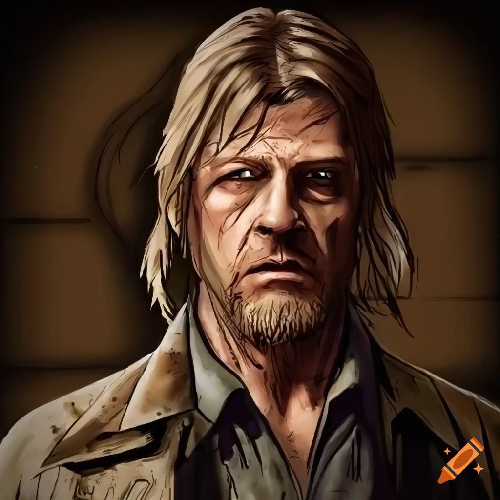 Digital art of sean bean as a character from the walking dead on Craiyon