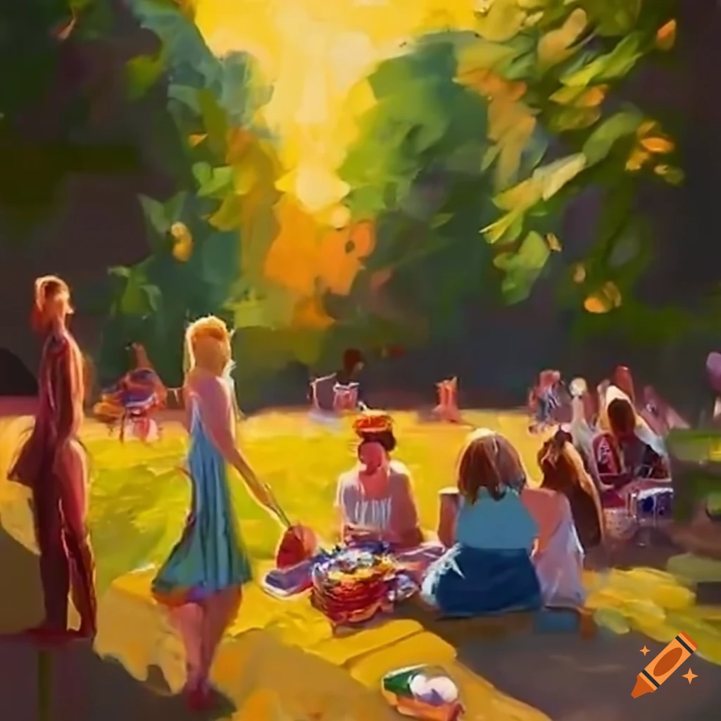 Neighbors Gathering For A Potluck Dinner In The Park On Craiyon neighbors-gathering-for-a-potluck-dinner-in-the-park-on-craiyon