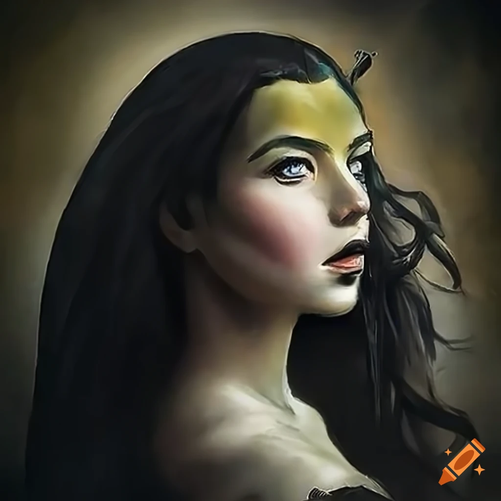photographic figure study of a young feminine fantasy girl