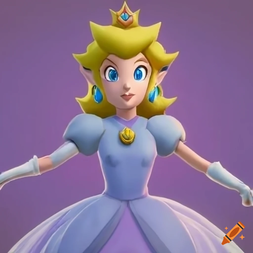 princess Peach's dressing room with a beautiful ballgown