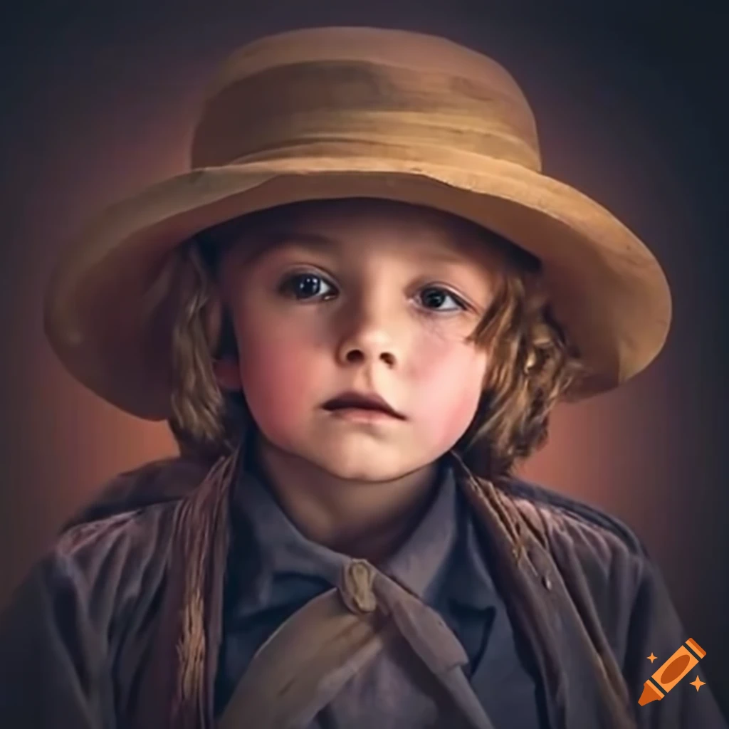 nostalgic portrayal of a child in a vintage western film