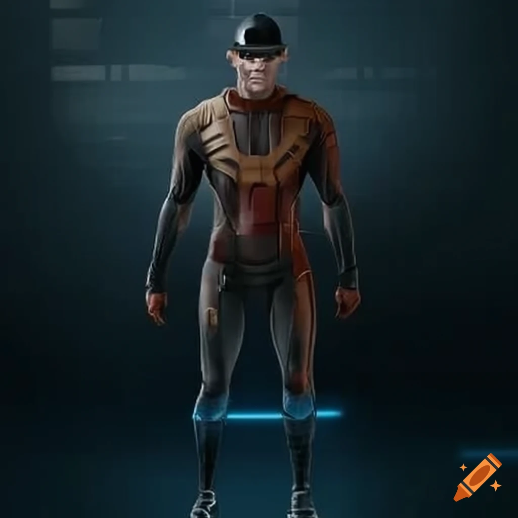 image of a powerful engineer superhero