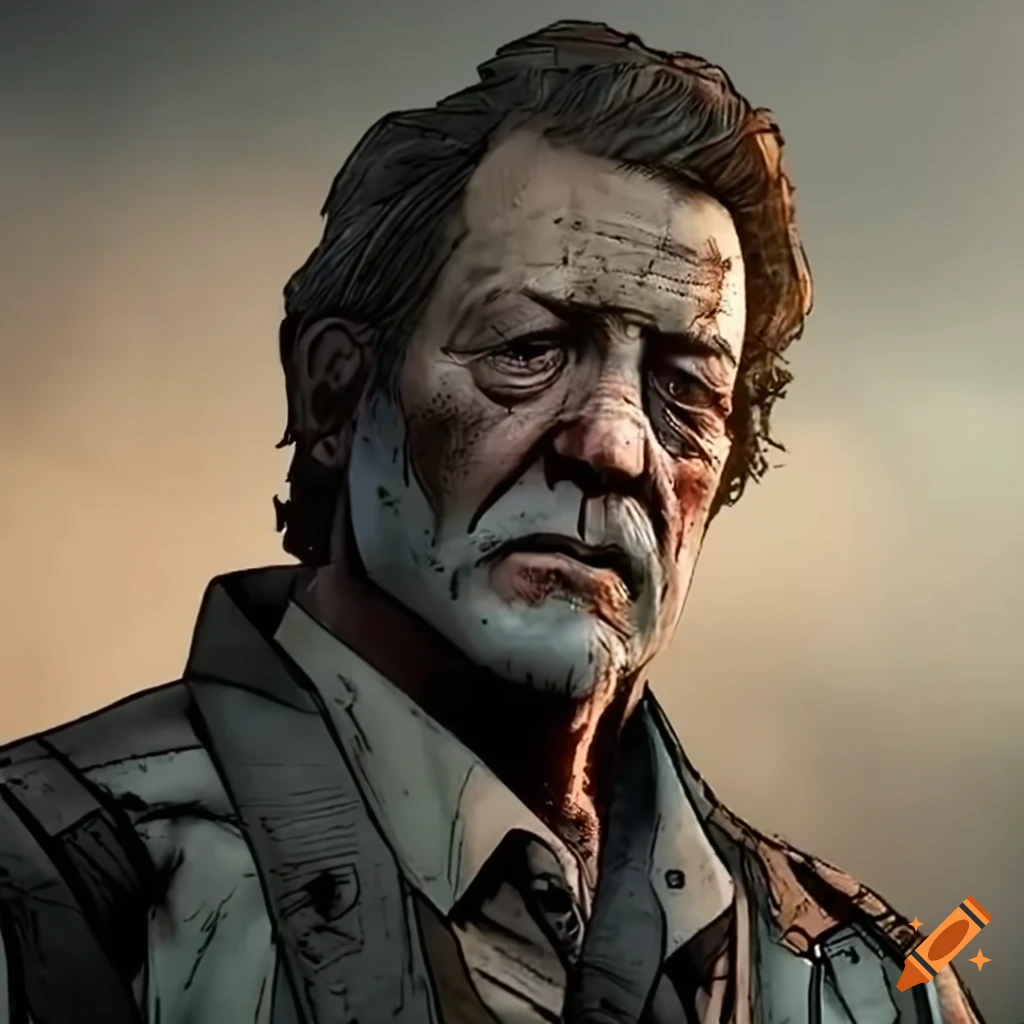 John Noble as a survivor in The Walking Dead game