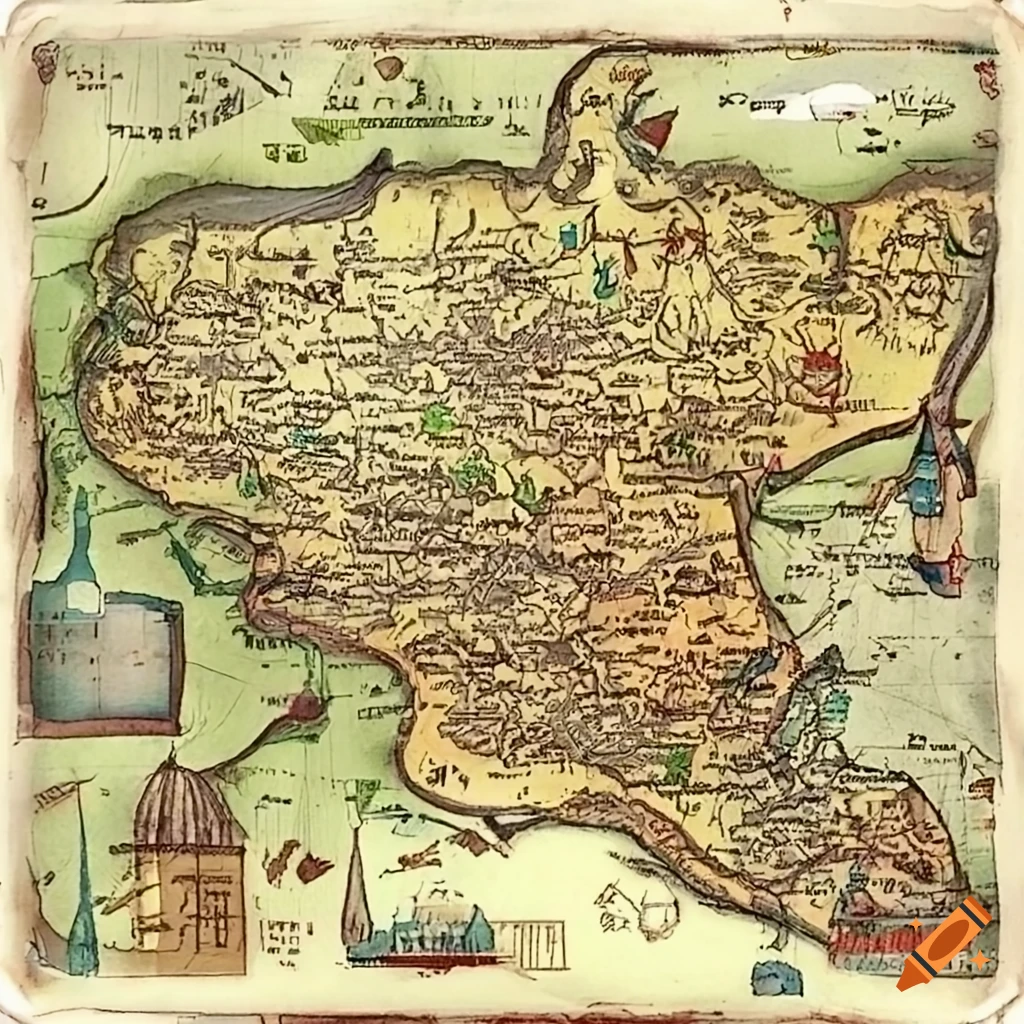 Fantasy-Karte der Stadt Peine