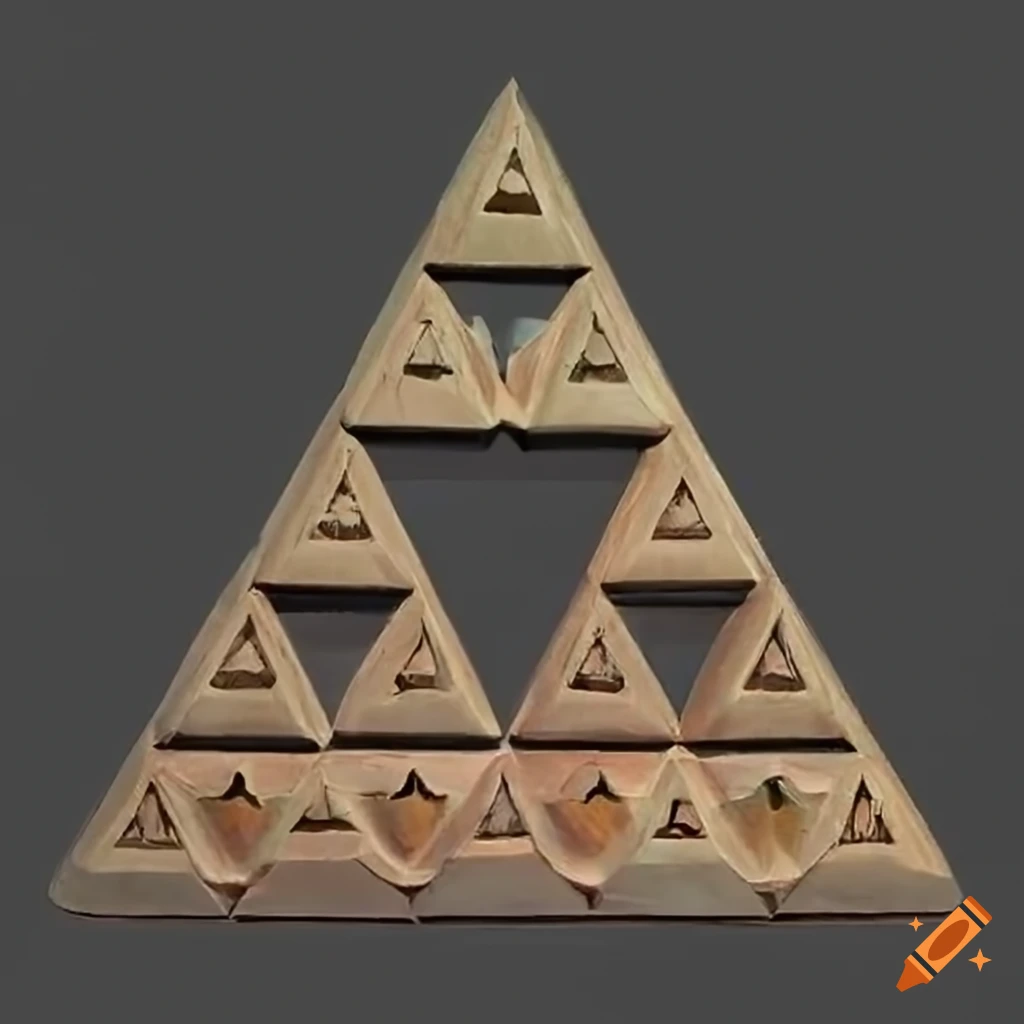 detailed carving of Triforce symbol
