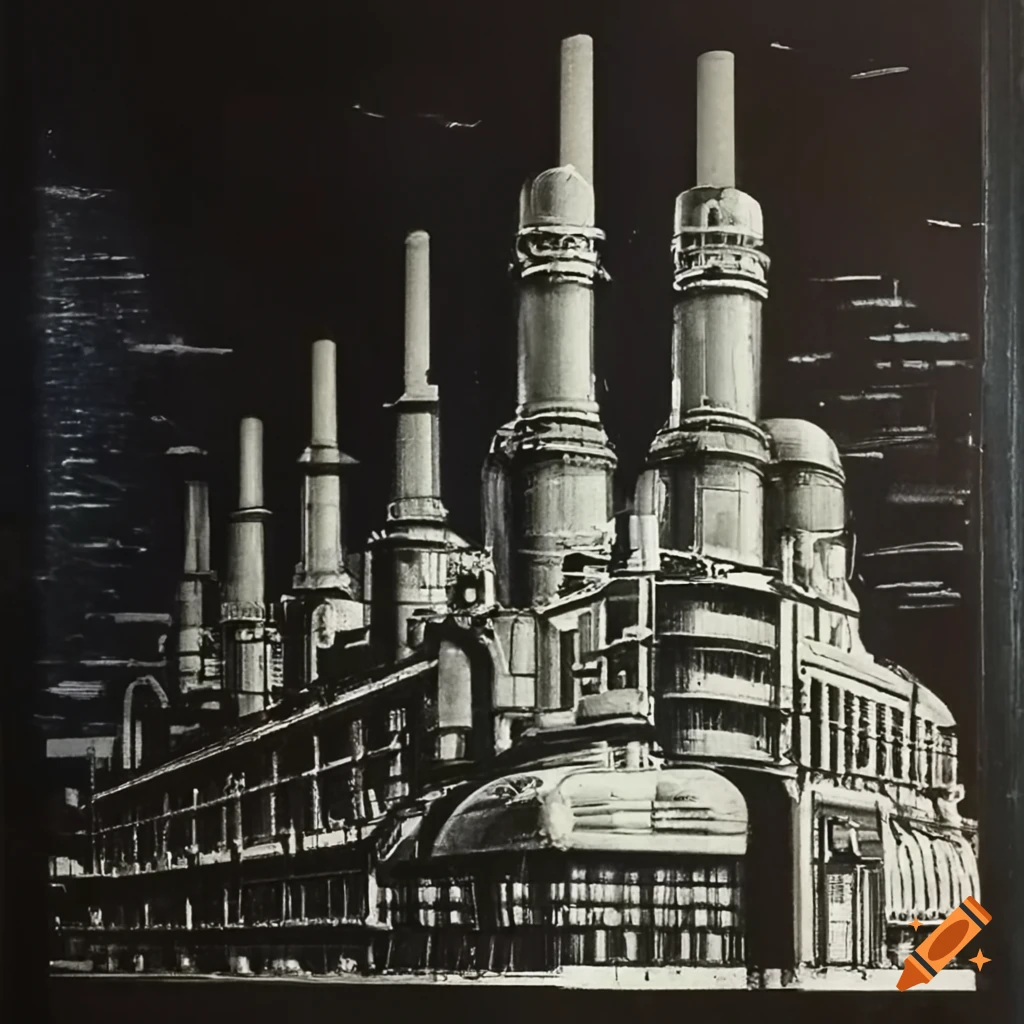 Venusian industrial structure art