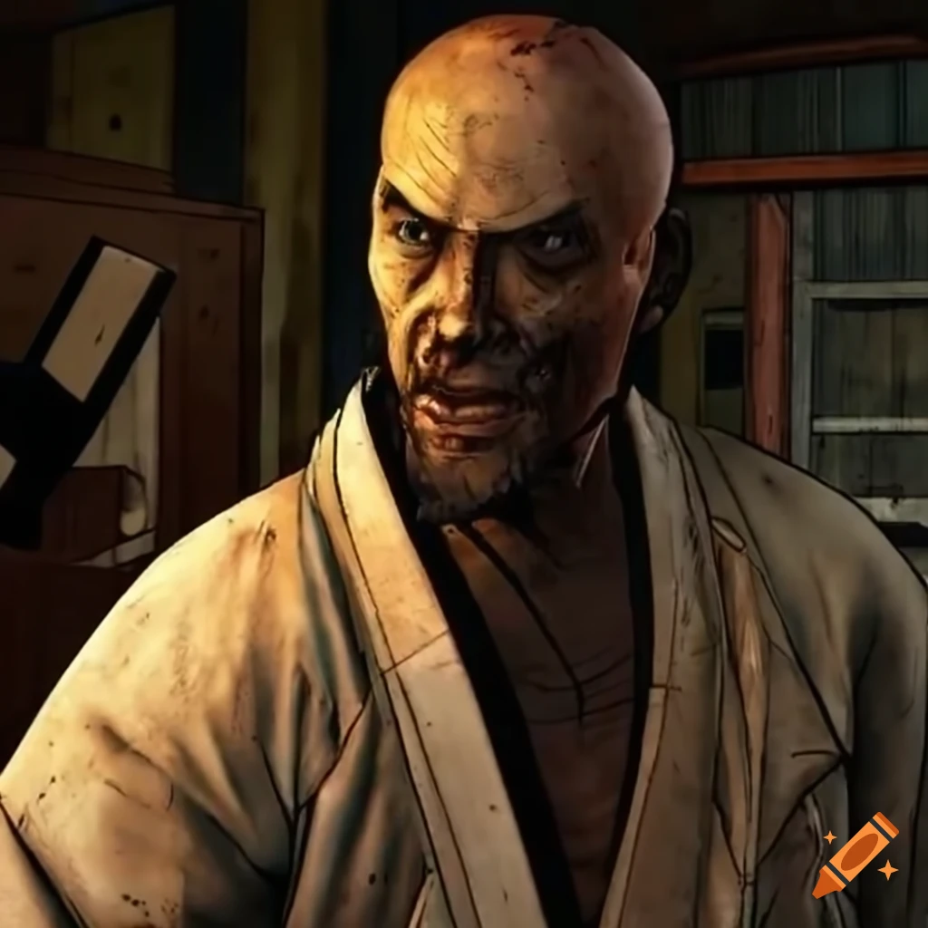 portrayal of a karate sensei in The Walking Dead video game