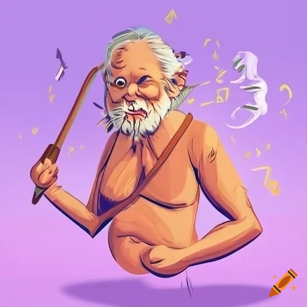 mascot of an old Norwegian man for Nordic Heat Haven sauna