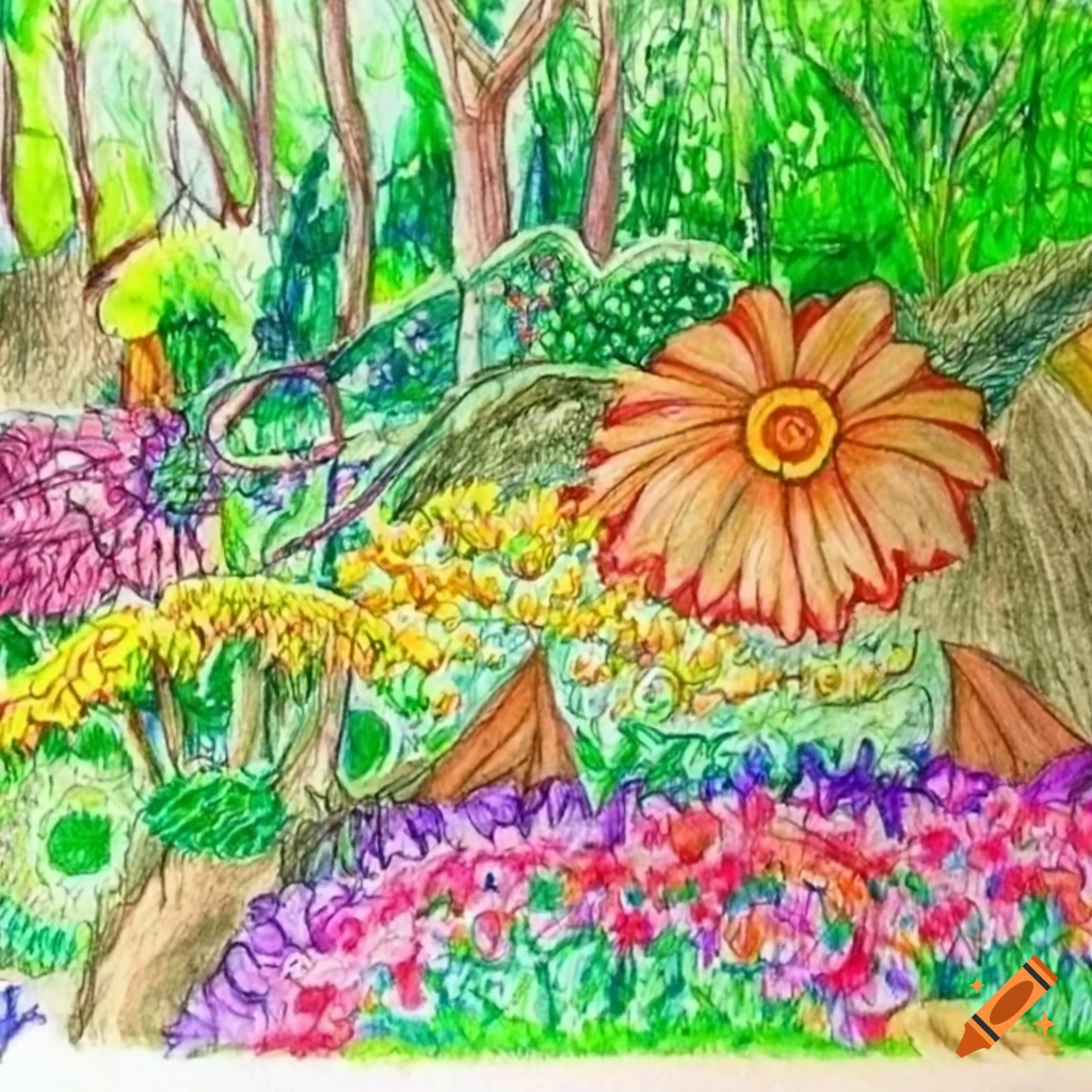 Drawing a flower garden in pencils | Sandy Allnock