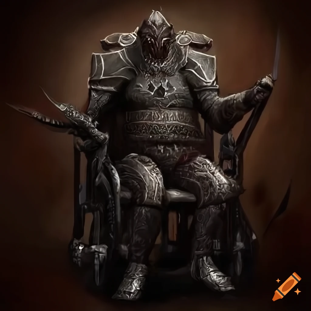 illustration of a dragonborn in a wheelchair