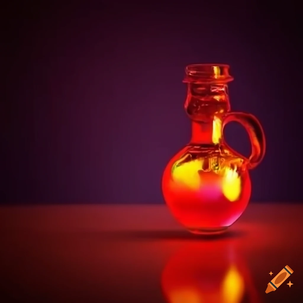Mouth itching antidote potion from harry potter in a unique glass