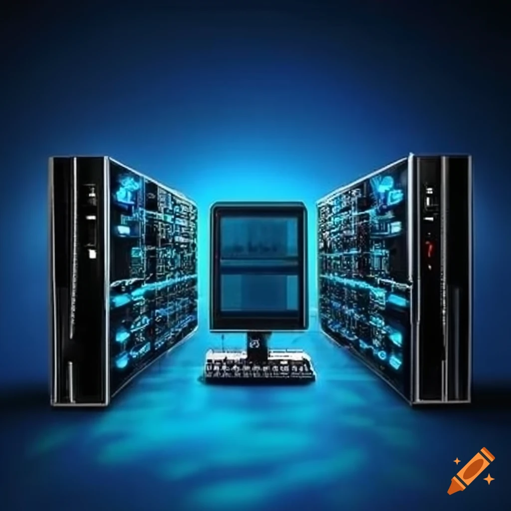 Computer systems illustration on Craiyon