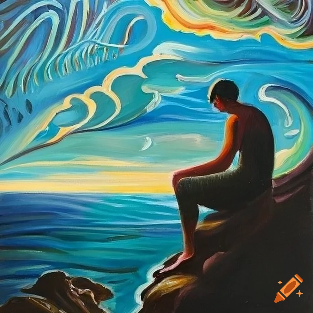 Painting titled echoes of the heart 