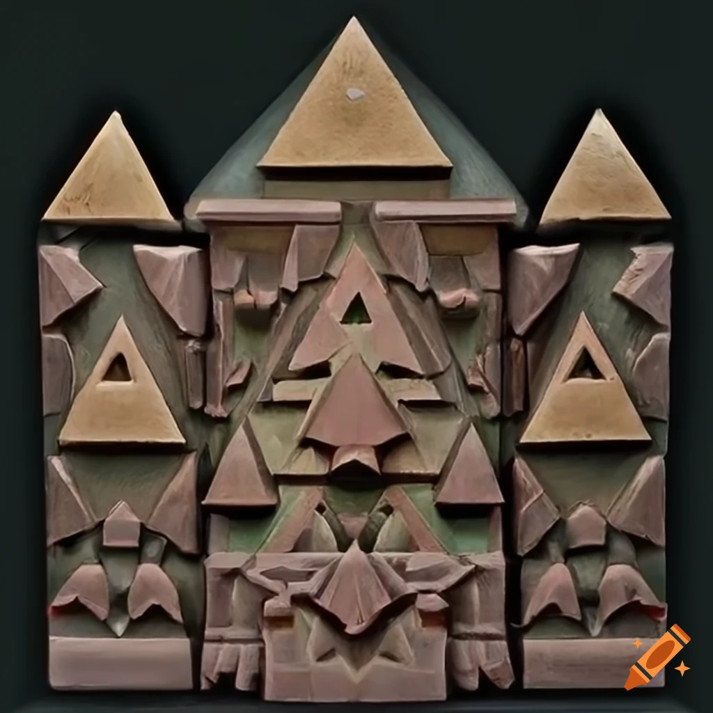 detailed carving of Triforce symbol