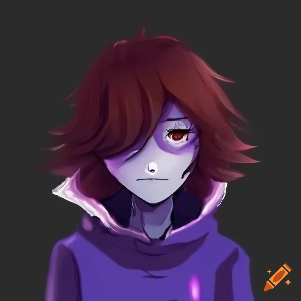 Kris from Deltarune on a black background