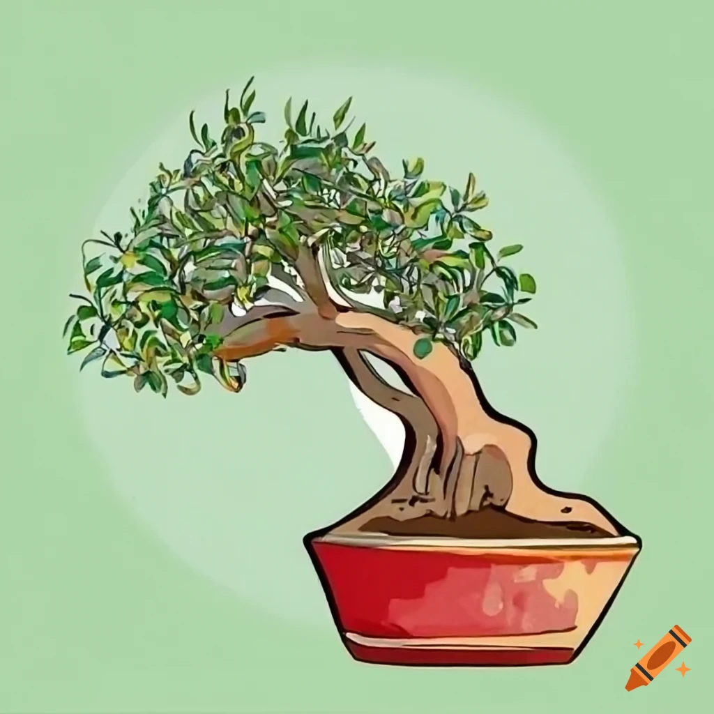 pencil bonsai of an olive tree