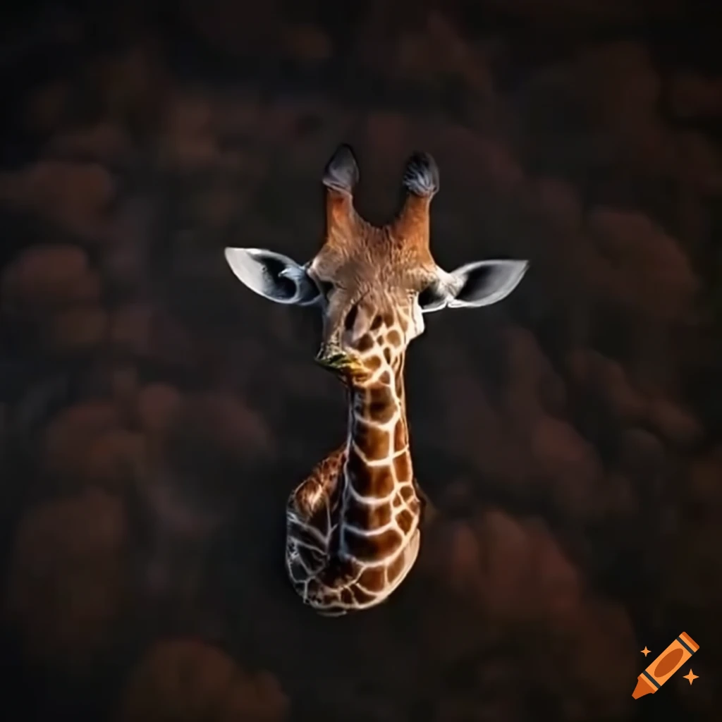 a giraffe reaching for the sky
