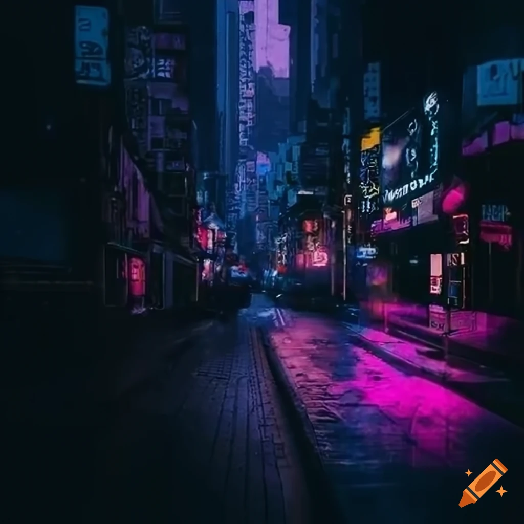 cyberpunk street sign design