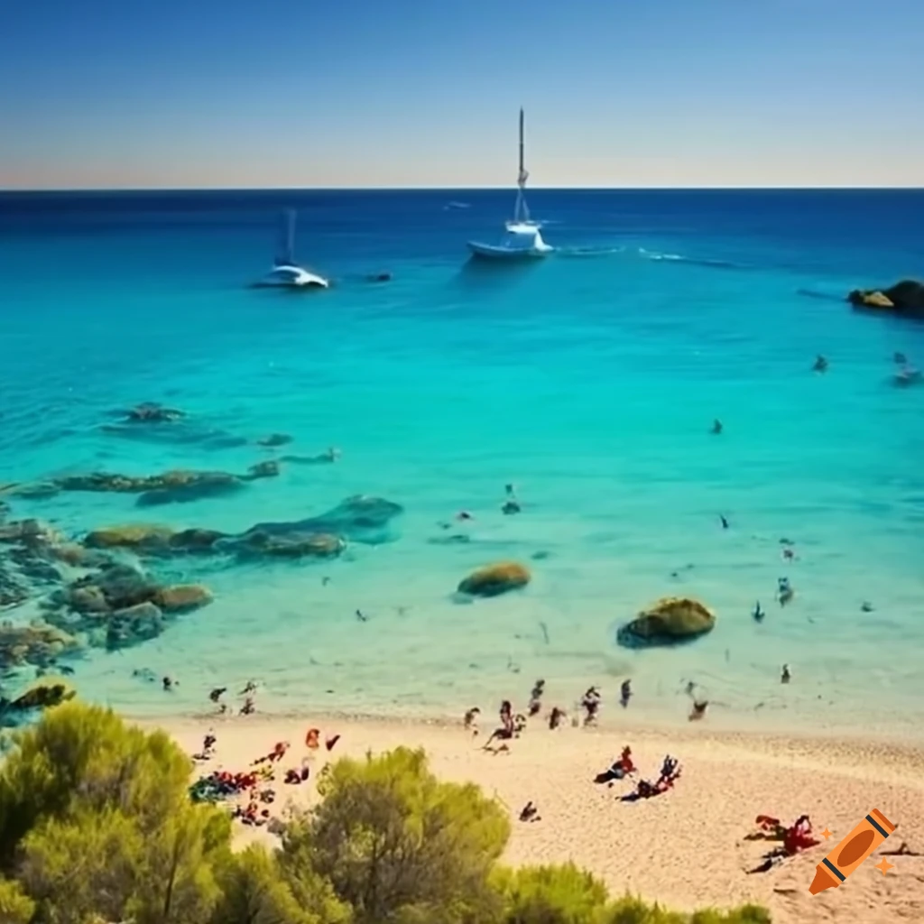 Beautiful Beaches In The South Of France On Craiyon