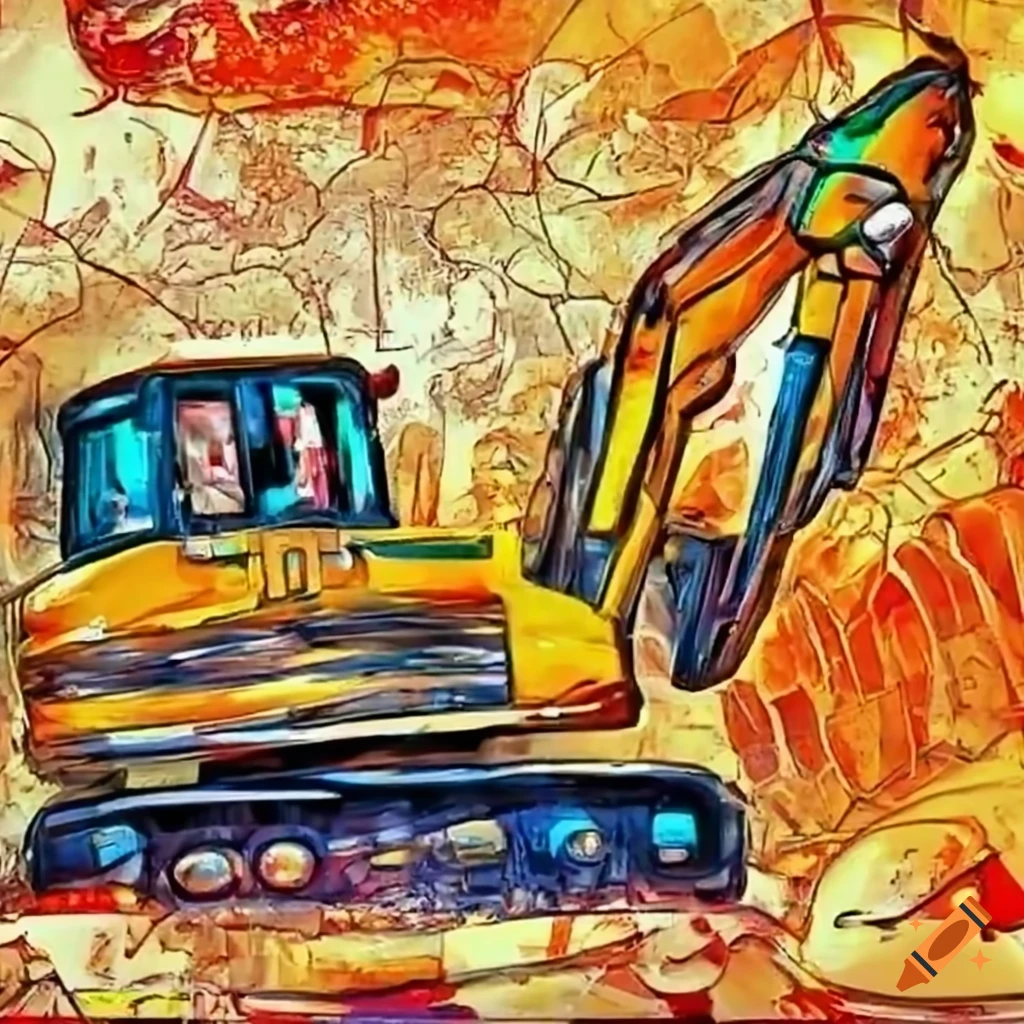image of excavation machinery moving dirt and sand