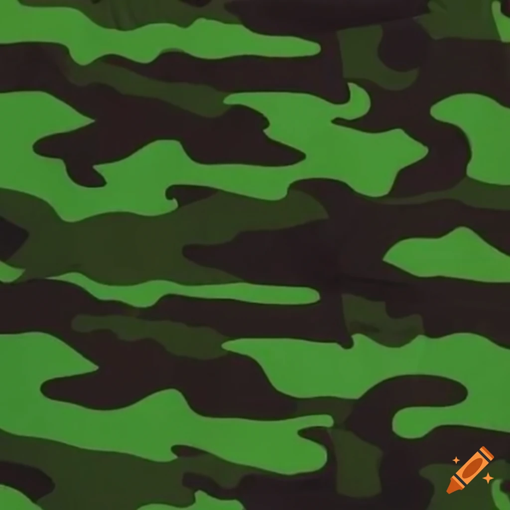 Green camouflage pattern on Craiyon