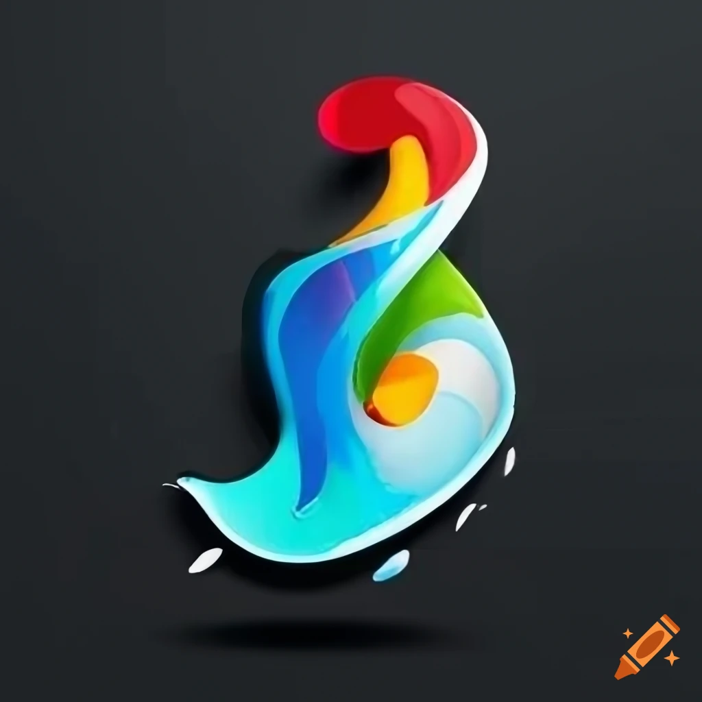 logo painted with vibrant colors