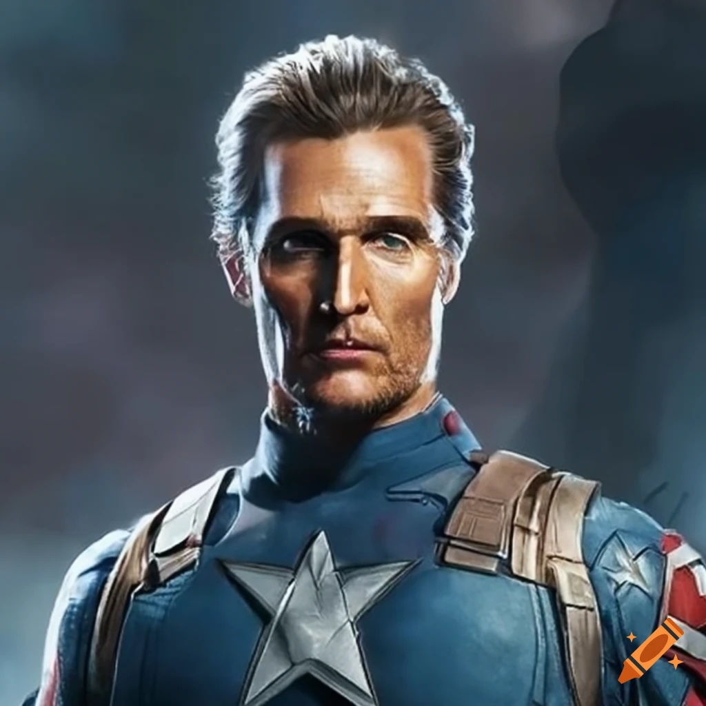 fan art of Matthew McConaughey as Captain America