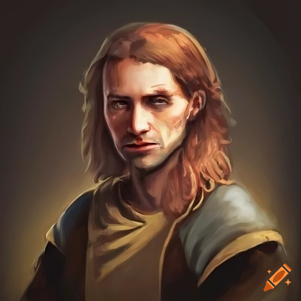 Portrait of a medieval adventurer on craiyon