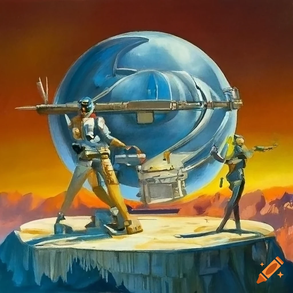 art of a space station in scifi and fantasy style