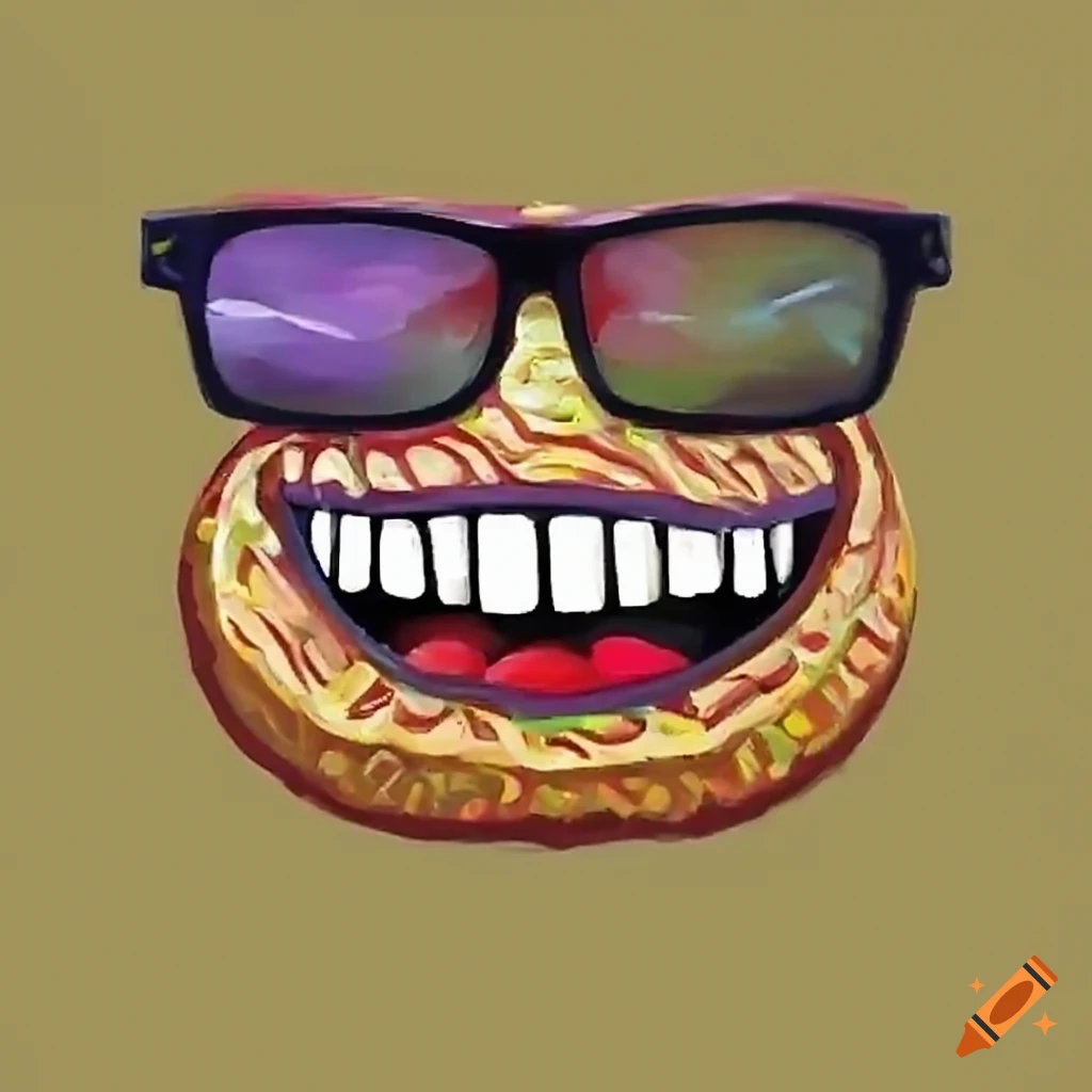 illustration of a happy peanut wearing sunglasses