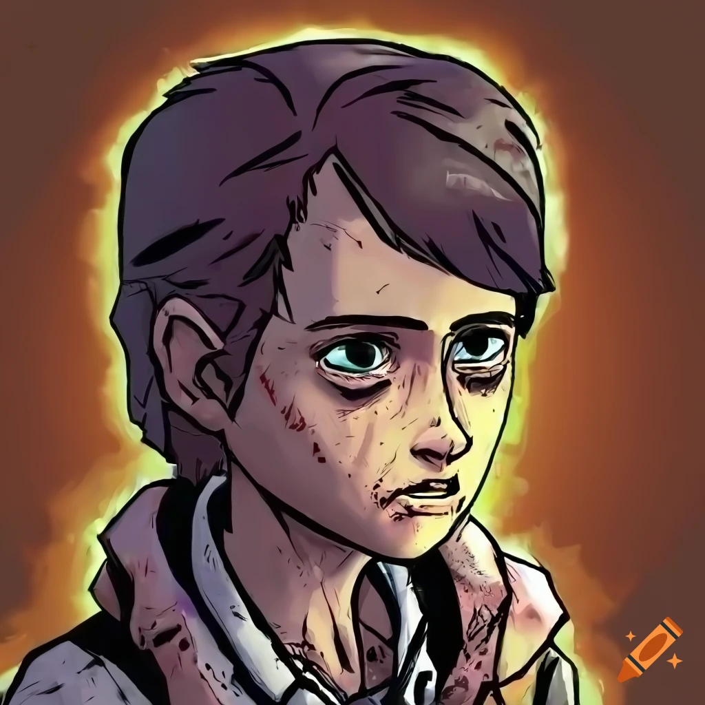 digital art of Matpat in the style of Telltale's Walking Dead