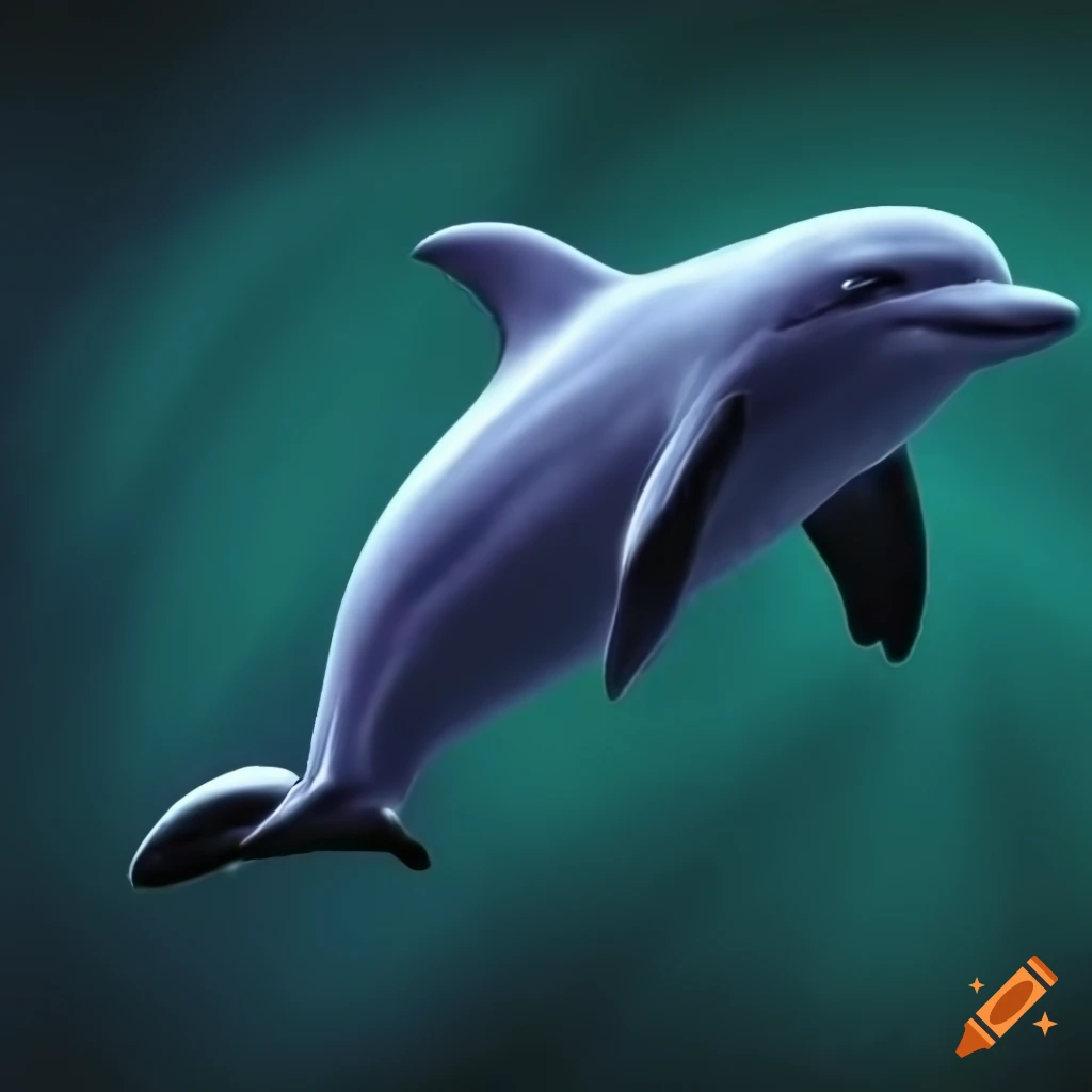 Digital art of a quantum dolphin on Craiyon