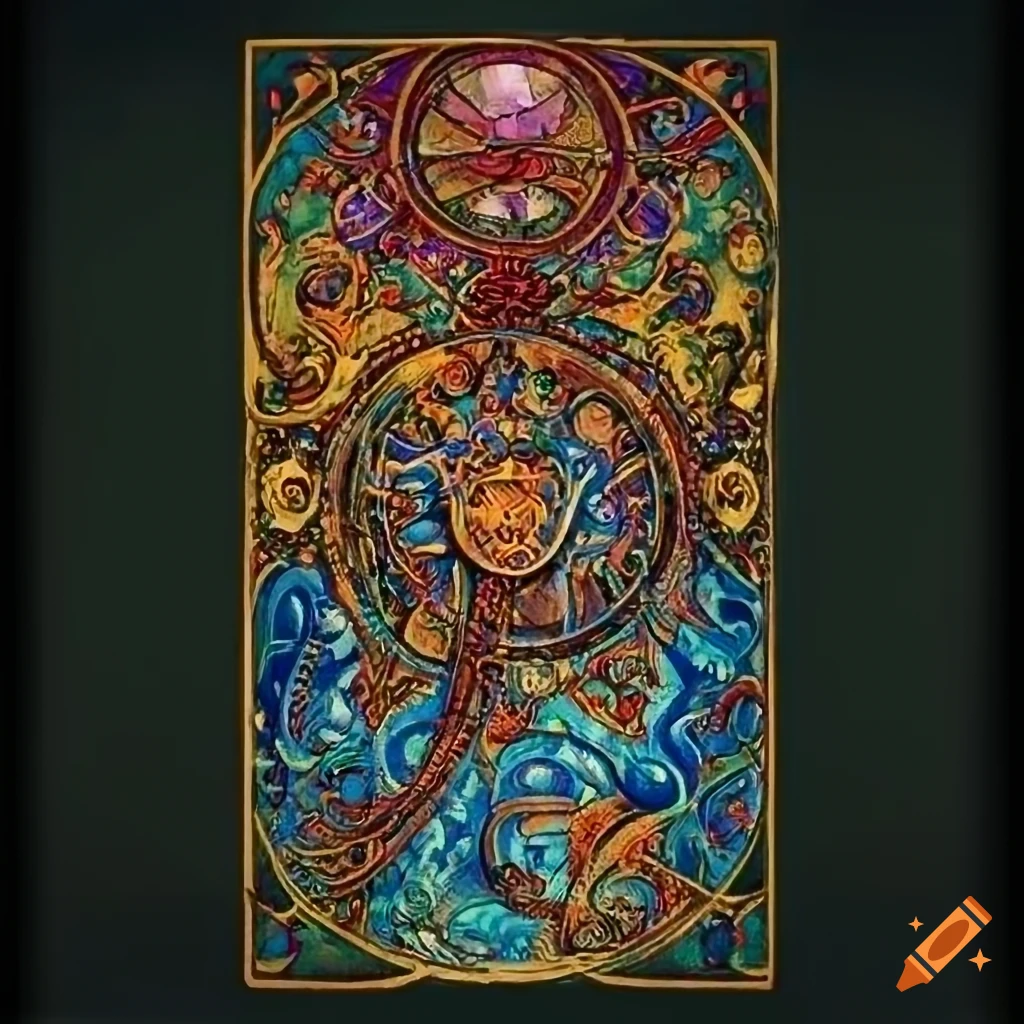 Celtic illuminated manuscript frontispiece by ivan biliban