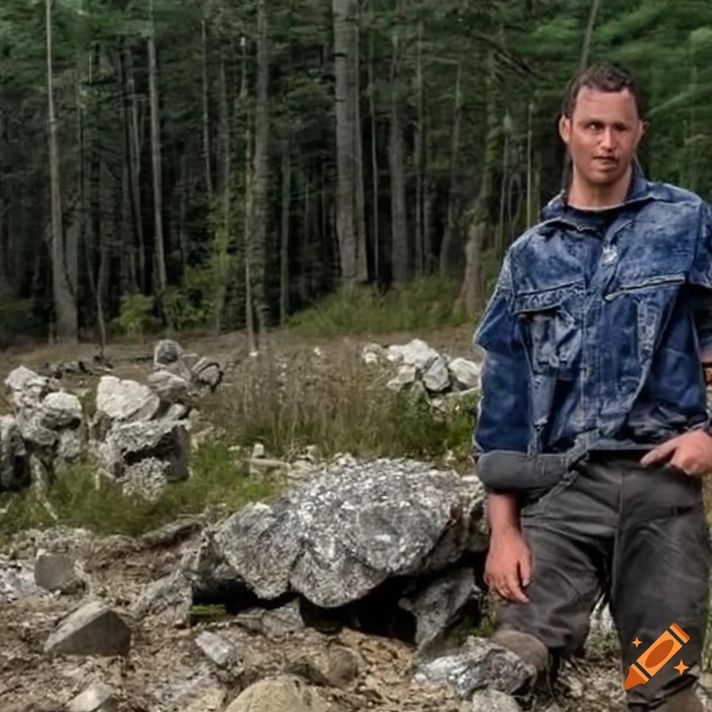 portrait of an Arkansasan farmer and rock collector