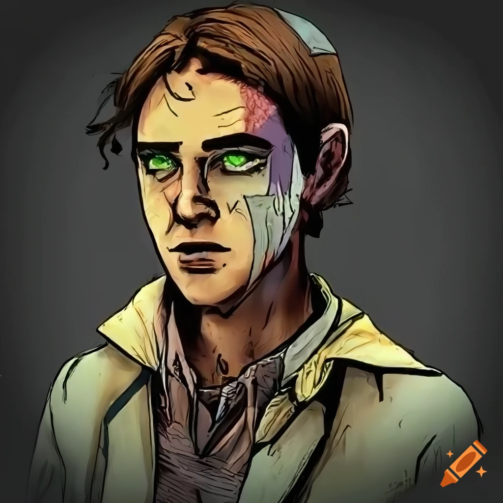Digital art of matpat from game theory in the style of telltale's the