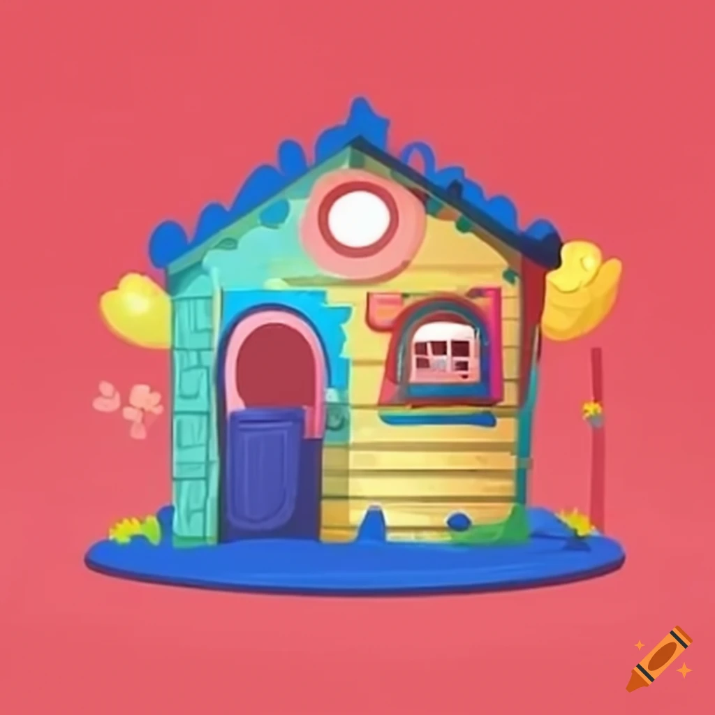 Happy Kids Playing In A Playhouse On Craiyon