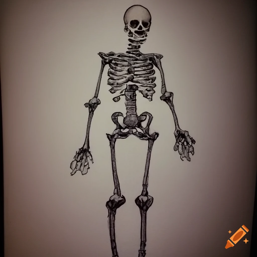 Human Skeletal System Parts Bones Drawing Stock Illustration 2217623151 |  Shutterstock