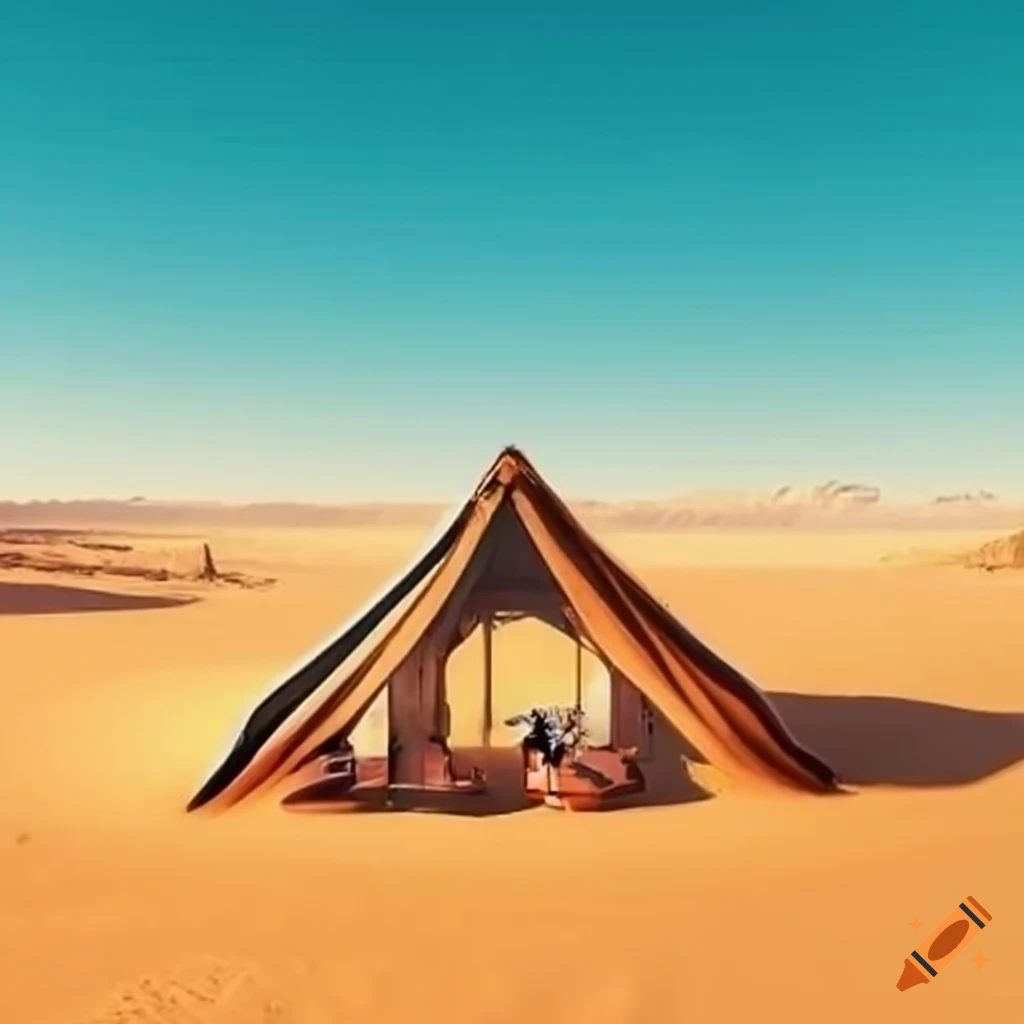 desert oasis base with limited resources