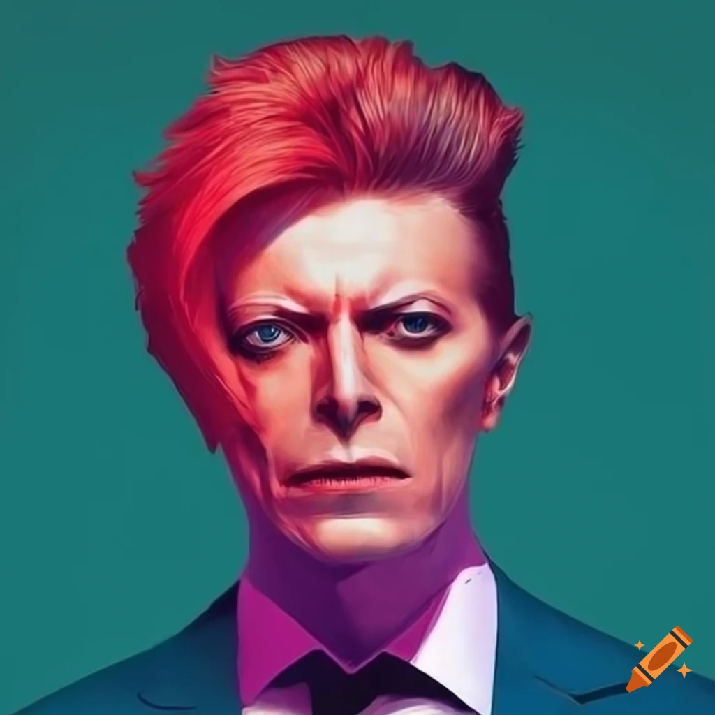 Bold and vibrant david bowie artwork with soviet-inspired aesthetic on ...