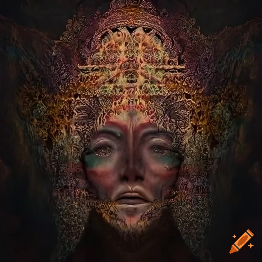 sensuous artwork with muted colors and intricate details