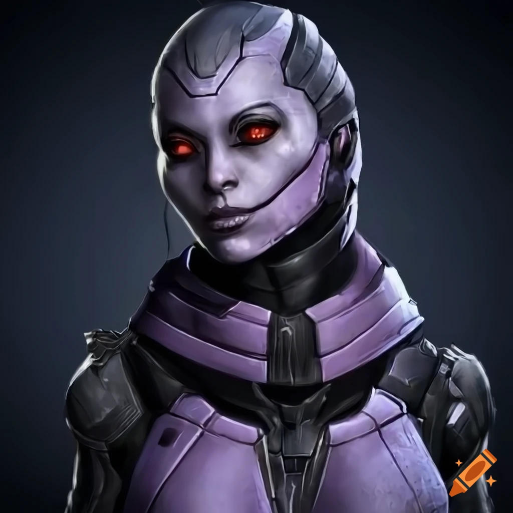 Image Of A Female Dark Fighter In Mass Effect On Craiyon 