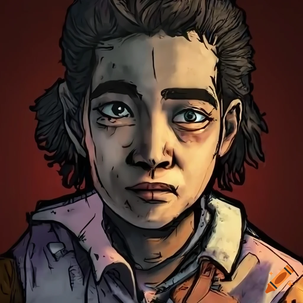 digital art portrait of Ryan Bergara in the style of Telltale's the walking dead