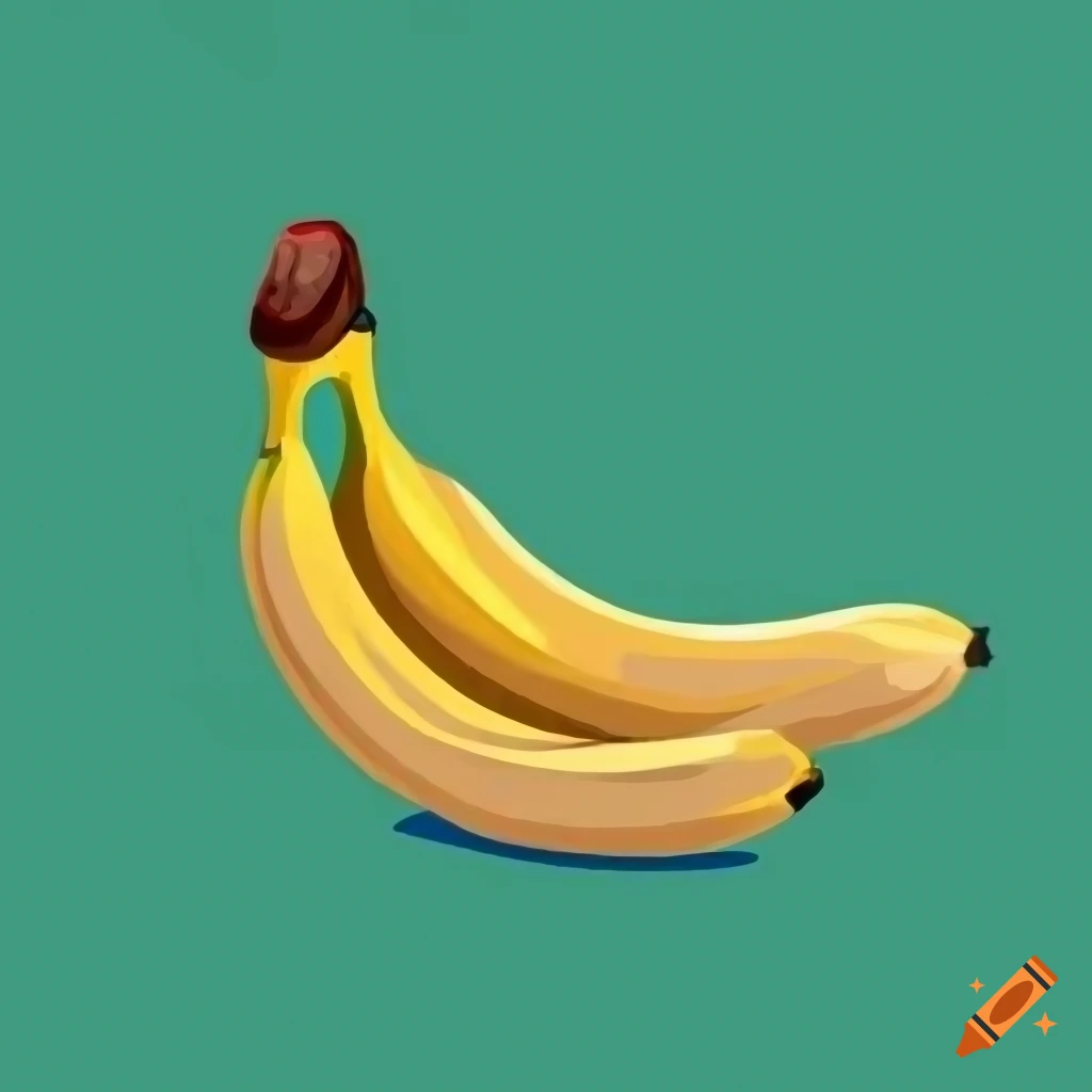Colorful clip art of bananas
