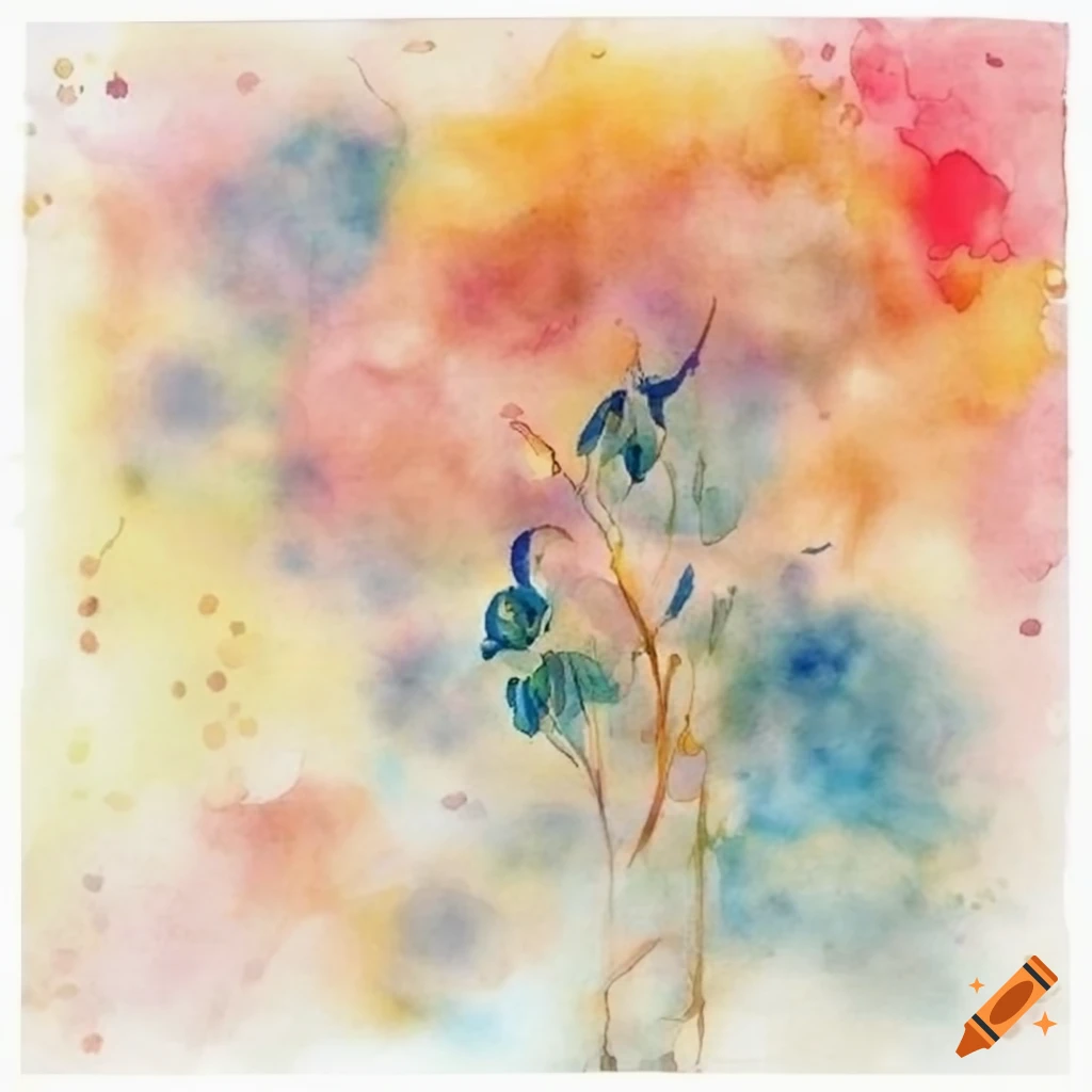 Watercolor painting of a retroinspired wildflower on Craiyon